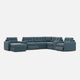 Drew & Jonathan Home ModularOne New Horizon 8-Piece Teal Modular Chaise Sectional with Console-0