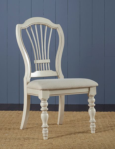 HH2 Home Pine Island 2-Piece Old White Wheat Side Chair Set-1