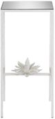 Currey & Company Sisalana Mirror Top Accent Table with Yeso Blanco Base-1