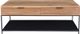 Moe's Home Collection Joliet Natural Coffee Table with Black Metal Frame-0