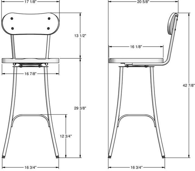 Amisco Customizable Bean Swivel Bar Stool-2
