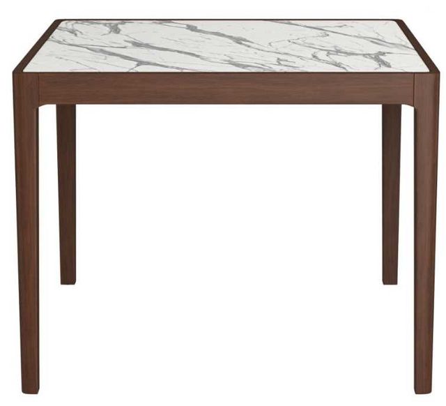 Zuo® Modern Vernon White Dining Table with Walnut Base-1