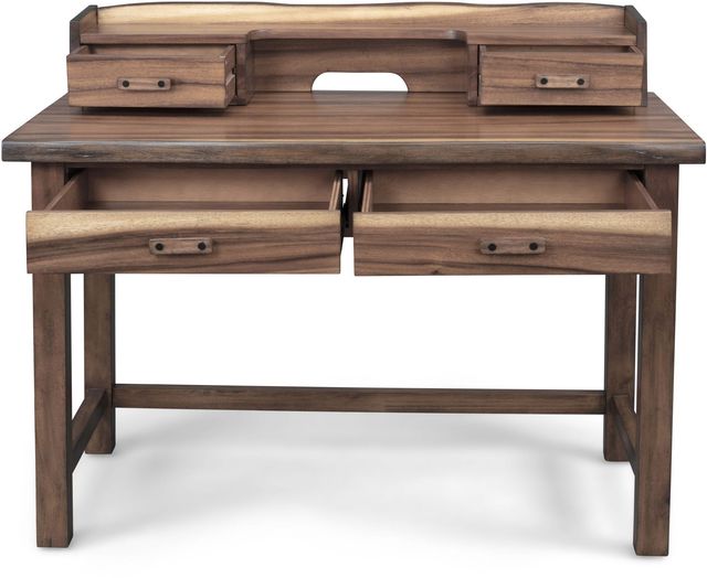 homestyles® Forest Retreat Brown Student Desk with Hutch-1
