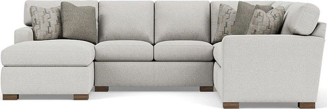 Flexsteel® Bryant 3-Piece Silver Glacier Left-Arm Facing Sectional and Chaise-1
