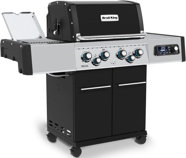 Broil King® Regal™ Q 490 Pro 4-Burner Black Freestanding Natural Gas Grill-2