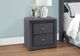 Monarch Specialties Inc. Dark Grey Velvet Night Stand-2