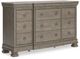 Signature Design by Ashley® Lexorne 4-Piece Gray King Sleigh Bed Set-2