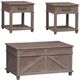 Liberty Furniture Parkland Falls 3-Piece Weathered Taupe Occasional Table Set-0