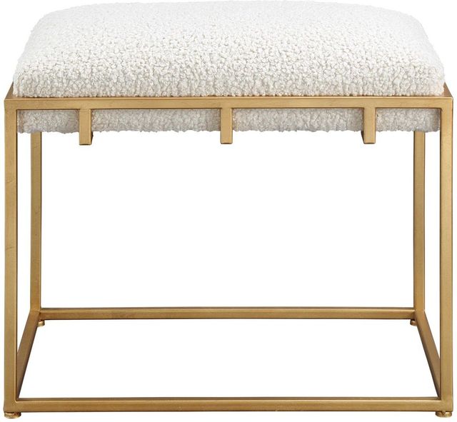 Uttermost® Paradox Gold/White Small Bench-3