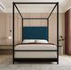 Wesley Allen Customizable Quincy King Upholstered Canopy Bed-2