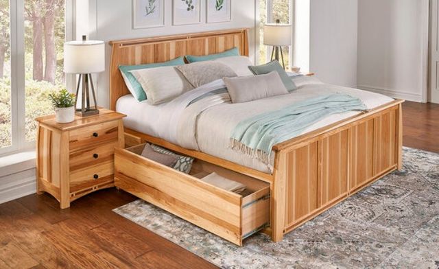 A-America® Adamstown Natural Queen Storage Panel Bed-1