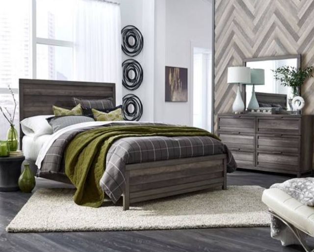 Liberty Furniture Tanners Creek 3-Piece Gray Panel Bed Set-0