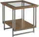 Hammary® Ingrid Glass Top End Table with Dusty Silver Base-0