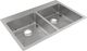 Elkay Crosstown® 3-Piece Polished Satin 33" x 22" x 6" Equal Double Bowl Dual Mount ADA Sink Set-0