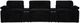 Coaster® Collins 5-Piece Black Power Reclining Home Theater-4