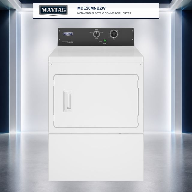 Maytag Commercial 7.4 Cu. Ft. Non-Vend Electric Dryer - White-2