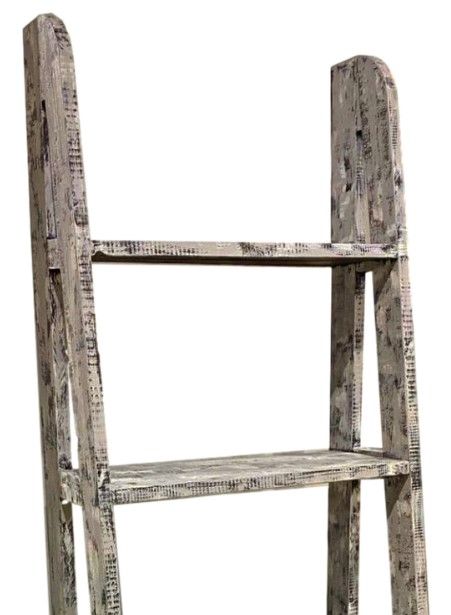 American Wholesale Furniture Barnwood Ladder Bookcase-2