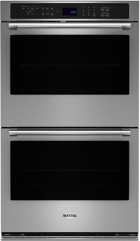 Maytag® 30” Fingerprint Resistant Stainless Steel Double Electric Wall Oven with EvenAir™ True Convection System-0