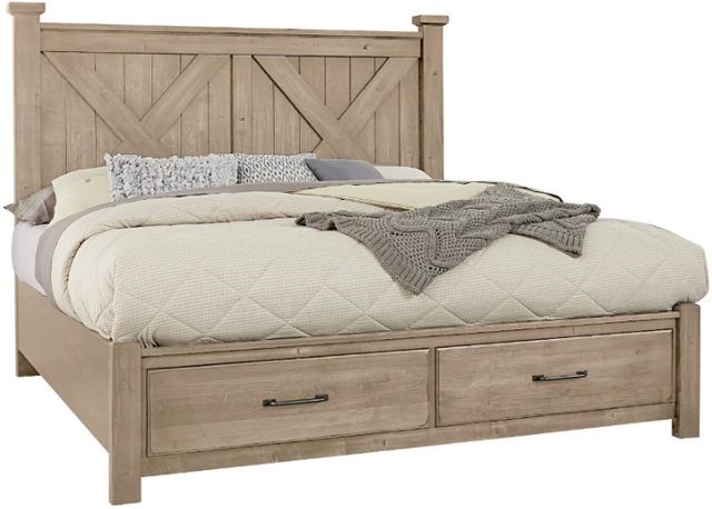 Artisan & Post by Vaughan-Bassett Cool Rustic Clear Maple California King Panel Storage Bed-0