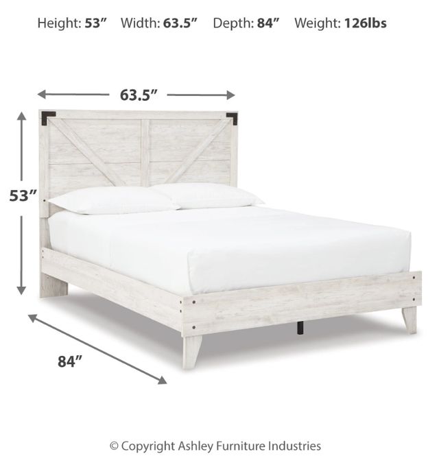 Signature Design by Ashley® Shawburn Dark Charcoal Gray/White Queen Platform Bed-2