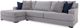 Decor-Rest® Furniture LTD 2702 2-Piece  Left-Arm Facing Sofa Sectional and Chaise-1