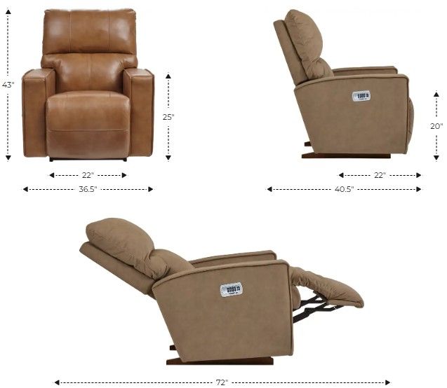 La-Z-Boy® Maddox Buff Power Rocking Recliner with Headrest and Lumbar-2