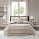 Olliix by Madison Park 7 Piece Taupe King Ava Chenille Jacquard Comforter Set-4
