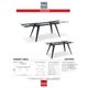 Korson Furniture Aileen Glass Top Extension Dining Table with Black Metal Legs-2