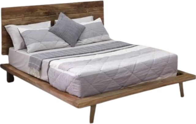 Jaipur Furniture Planck Brown King Panel Bed-0
