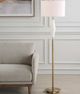 Uttermost® Quite the Buzz Brass/White Floor Lamp-1