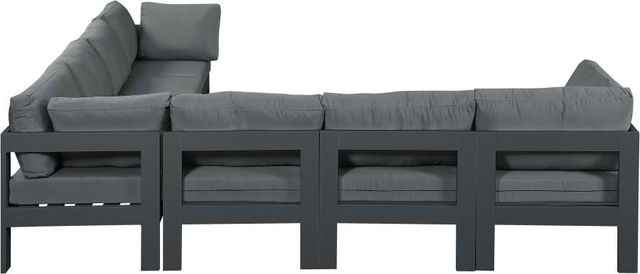 Meridian Furniture Nizuc 7-Piece Grey Outdoor Patio Modular Sectional Set-1