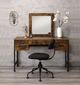 ACME Furniture Juvanth Black/Rustic Oak Vanity Desk and Mirror-1