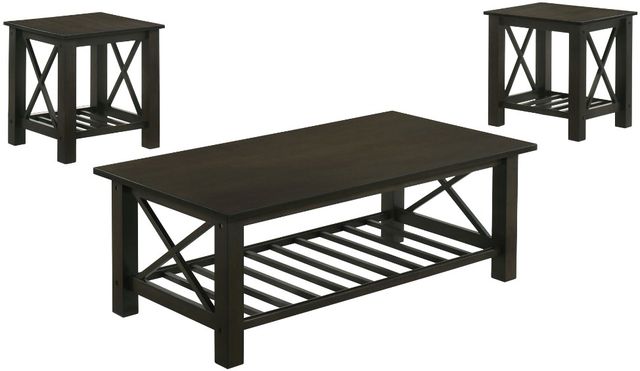 New Classic® Home Furnishings Vesta 3-Piece Espresso Living Room Table Set-0