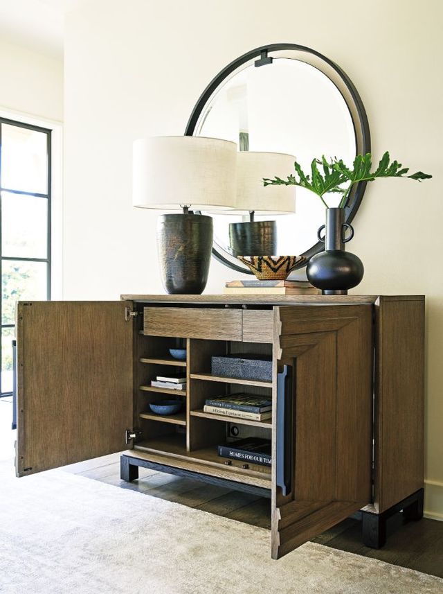 Lexington Home Zanzibar Tripoli Black/Brown Hall Chest-3