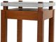 Stylecraft Norman Wyatt Home Cement Gray/Zebra Cherry Plant Stand-5