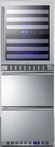 Summit® 24" Stainless Steel Wine Cooler and Freezer Drawers-0
