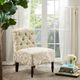 Olliix by Madison Park Cream Multi Lola Tufted Armless Chair-4