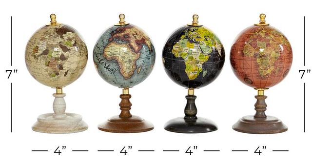 Deco Marche 4-Piece Multi-Colored Small Globe Set-2