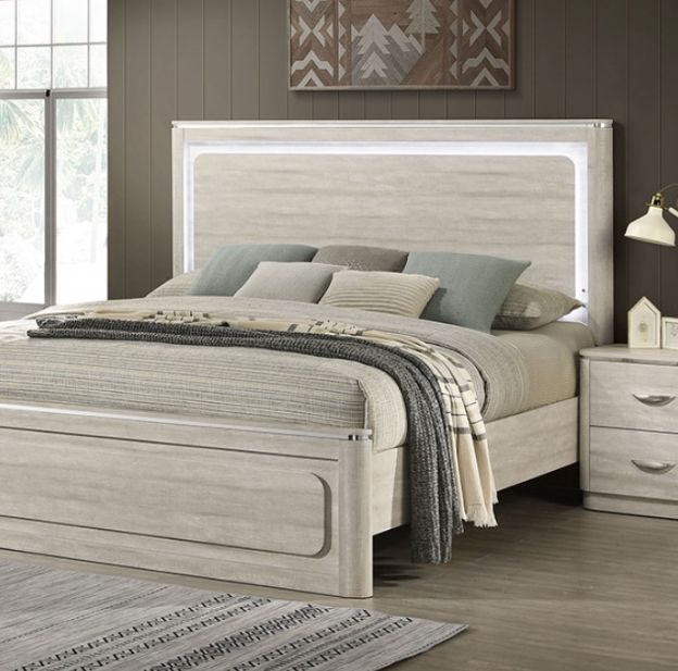 Furniture of America® Farsund 4-Piece Dusty Gray Queen Bedroom Set-1