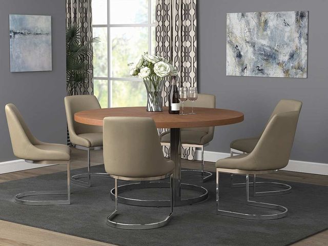 Coaster® Marino Natural Cherry Round Dining Table-1