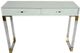 A & B Home Misty Off-White Console Table with Chrome Legs -0