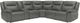 Kate Preston Home 6-Piece Dallas Charcoal Power Reclining Sectional-0