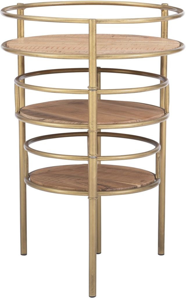 Powell® Collis Natural/Gold Three Tiered Plant Stand-3
