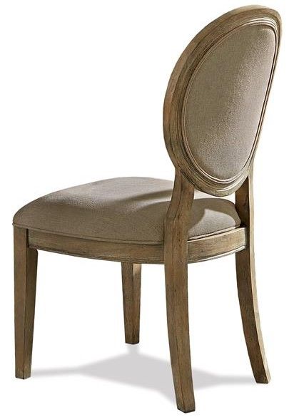Riverside Furniture Sonora Gray/Snowy Desert Upholstered Oval Dining Side Chair-1