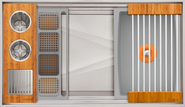 The Galley® Natural Golden Bamboo Ideal ThinTop™ WashStation™ 3S-0