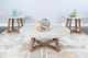 Sunny Designs™ Rowan Light Gray Round Coffee Table with Wheat Base-3