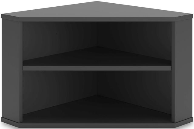 Signature Design by Ashley® Otaska Black Home Office Corner Bookcase-1