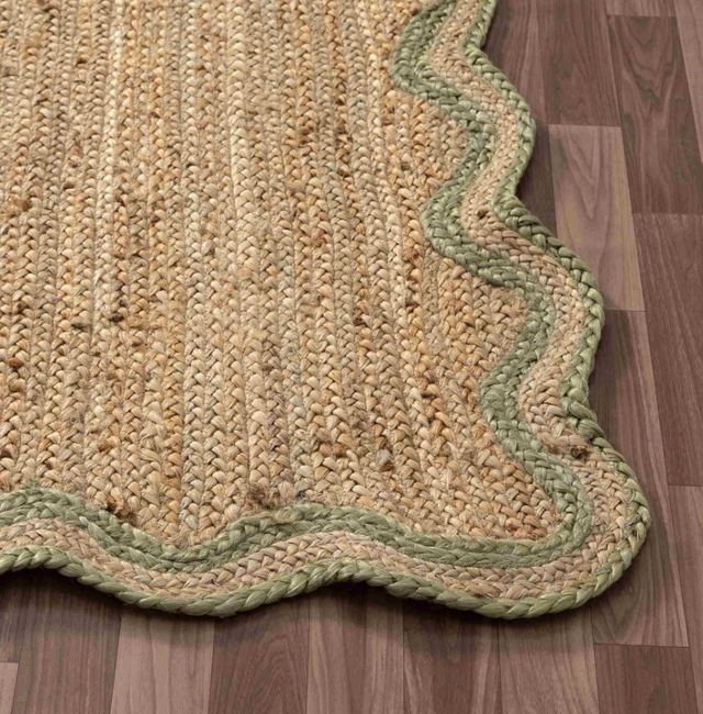 LR Home Scallop Natural/Sage 8'x10' Area Rug-3