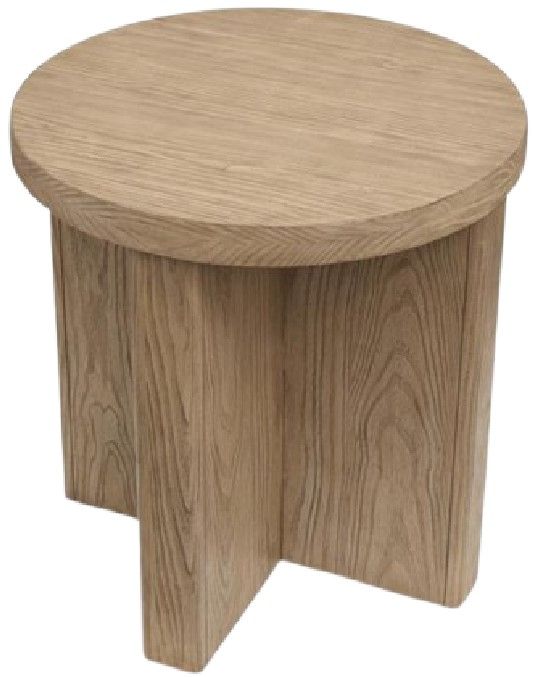 Magnussen Home® Hayden Golden Oat Round End Table-3