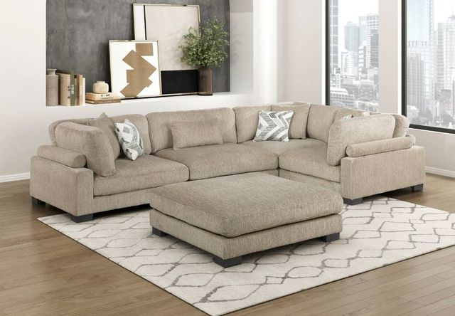 Homelegance® Tinley 5-Piece Brown 135" Modular Sectional with Ottoman-1